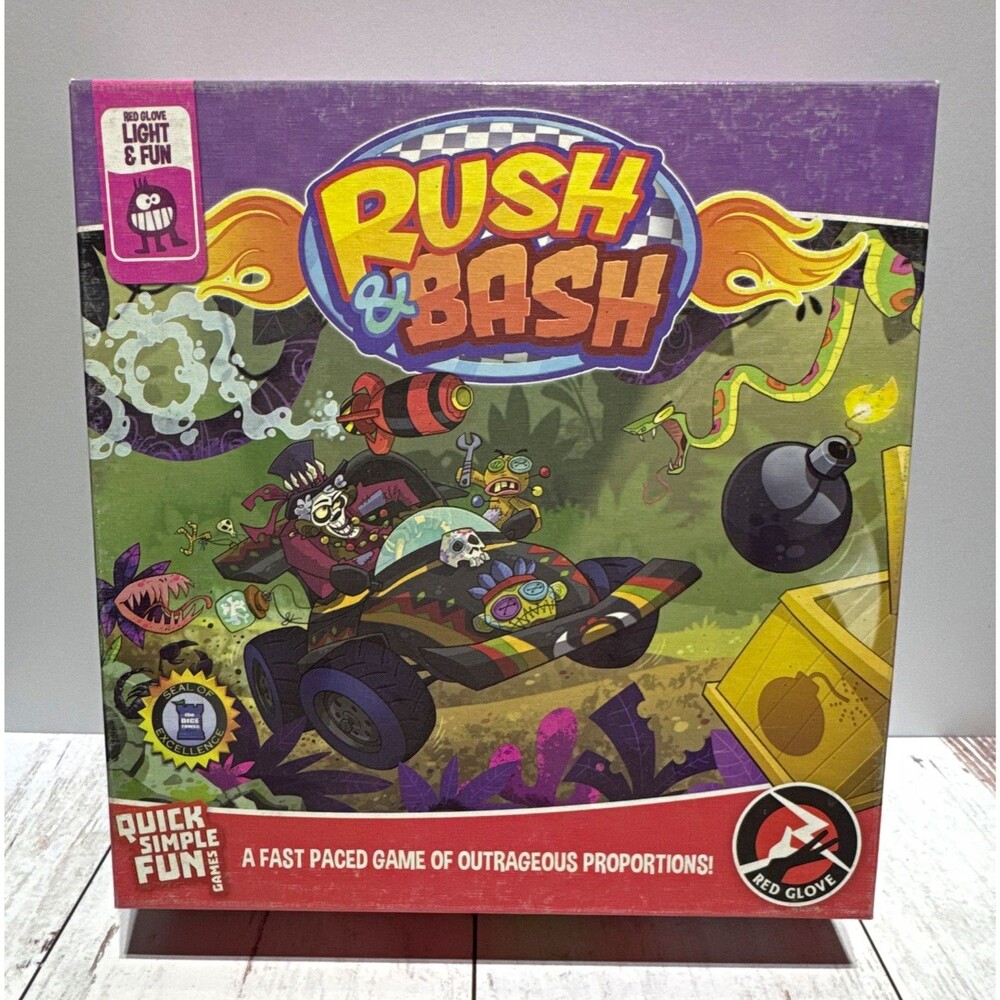 Red Glove Rush & Bash Racing Board/Card Game 2-6P Ages 7+ 2008 Award